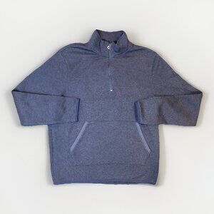 J.Crew Mercantile 1/4 Zip Pullover Fleece Lined Sweater Heather Blue Men’s Med